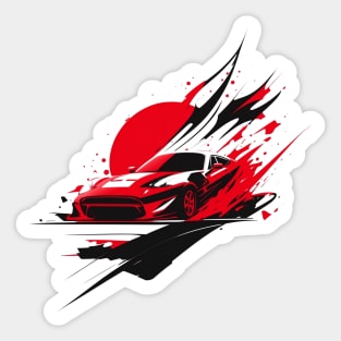 Sport Car Japanese Design Sticker